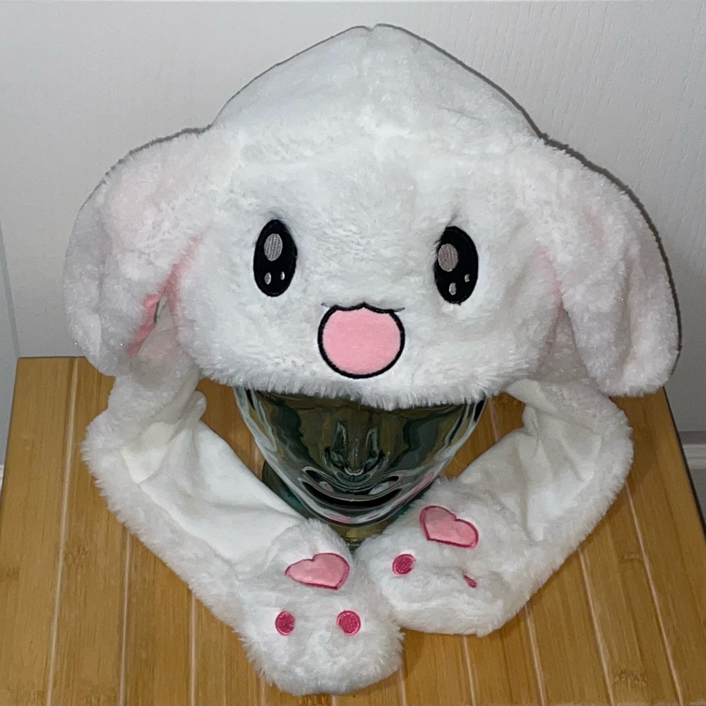 Cute Kawaii Emo Scene Plush Bunny Ear Flap Hat